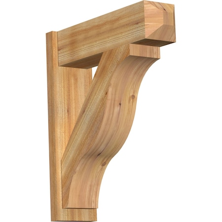 Ekena Millwork Funston Rough Sawn Craftsman Outlooker, Western Red Cedar, 8"W x 28"D x 32"H OUT08X28X32FST04RWR